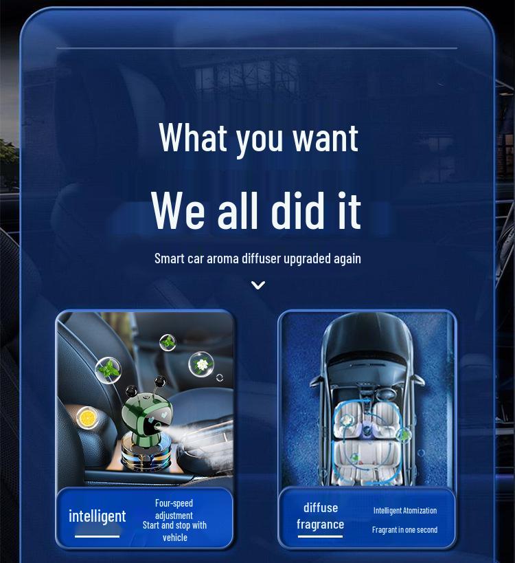 Smart Robot Car Air Freshener: Automatic Spray Deodorizer for High-End Interiors