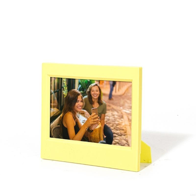 

Multifunctional Tabletop Photo Frame 5Inch Display Stand Modern Design 6 Hues Available X3UC type A жёлтый