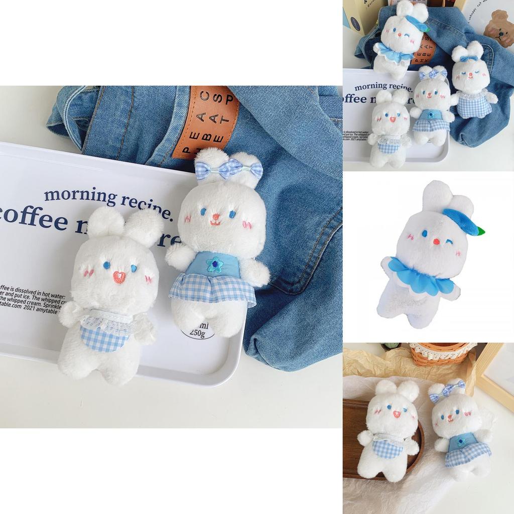 Adorable Blueberry Bunny Plush Toy With Lace Apron Soft Stuffed Animal Doll
