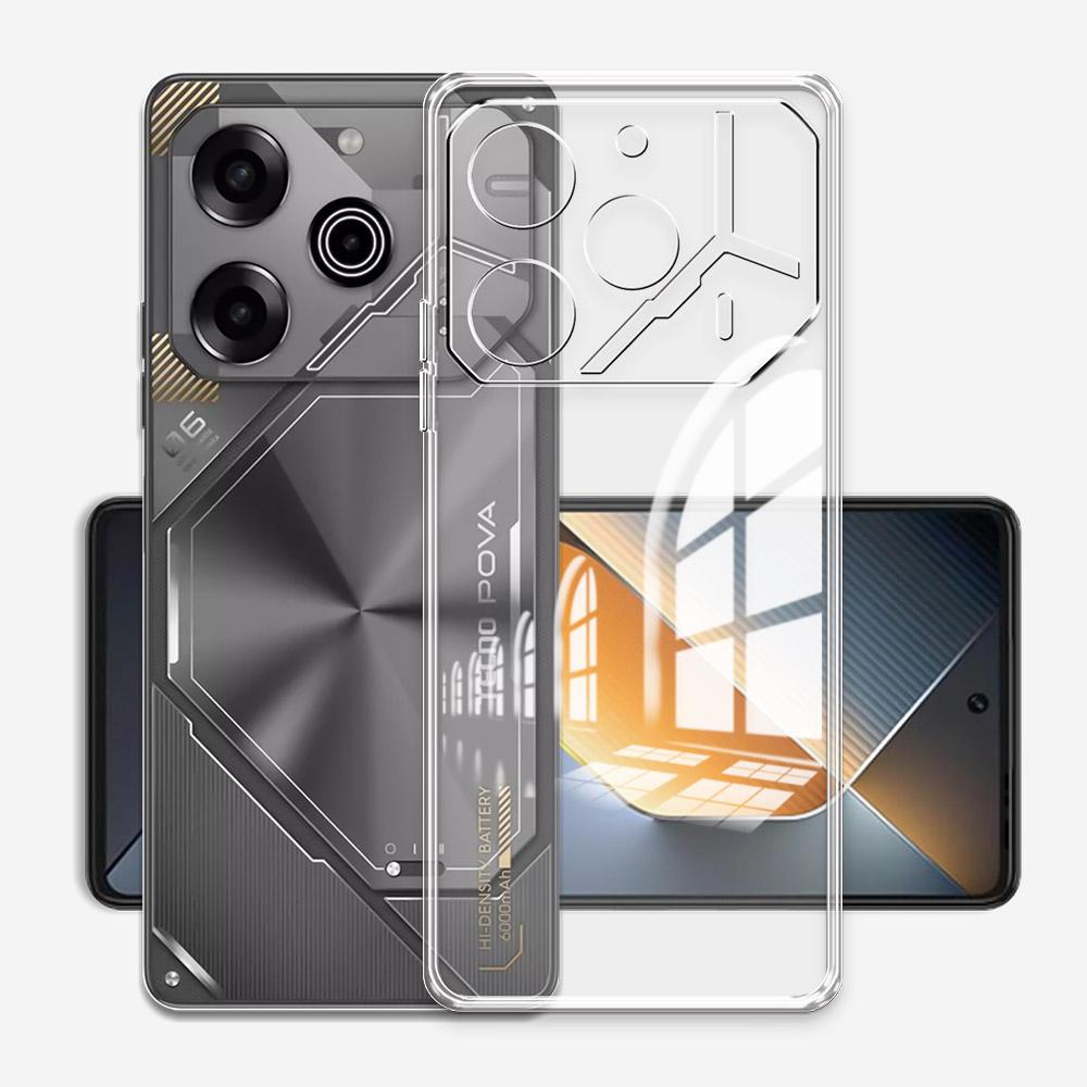 Pro Tecno Pova 6 Pro 5G LI9 Pouzdro Průhledné Silikonové Měkké Pouzdro na Telefon Tecno Pova 6 5G Nárazuvzdorné Ochranné Pouzdro na Pova6 Pro LI9 Funda