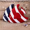 1Pc Striped Fish Shaped Cushion Mediterranean Style Cotton Linen Pillow Home Sofa Car Children Bedroom Decoration