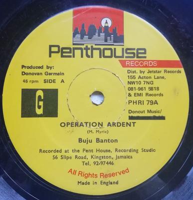 12-Zoll Schallplatte BUJU BANTON - Operation Ardent PHRI79 Penthouse Record UK Reggae, Ska & Dub Gebraucht