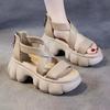 Bayan Vintage Platform Roma Sandaletleri