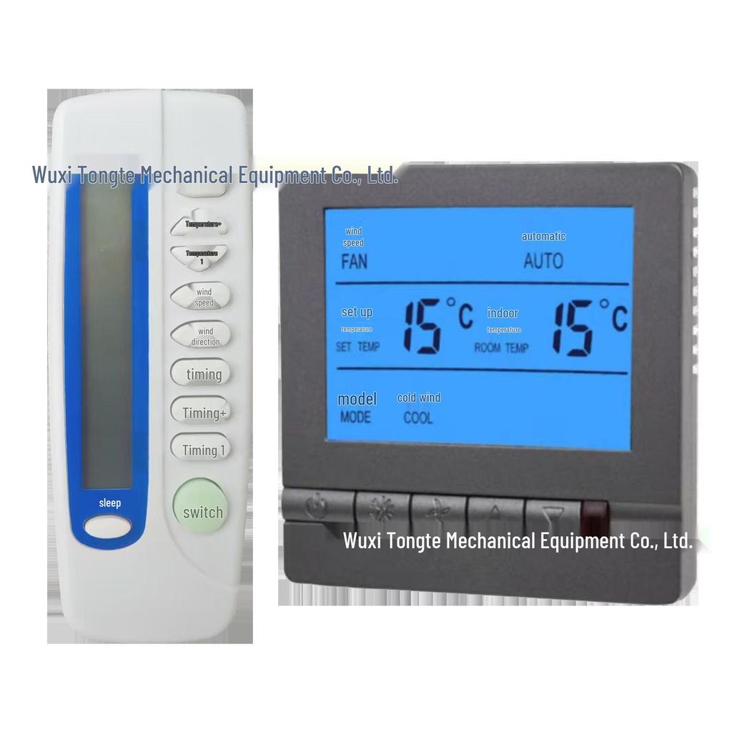 Universal LCD Thermostat Controller for Central Air Conditioner with Large Screen & Three-Speed Fan Coil Switch
