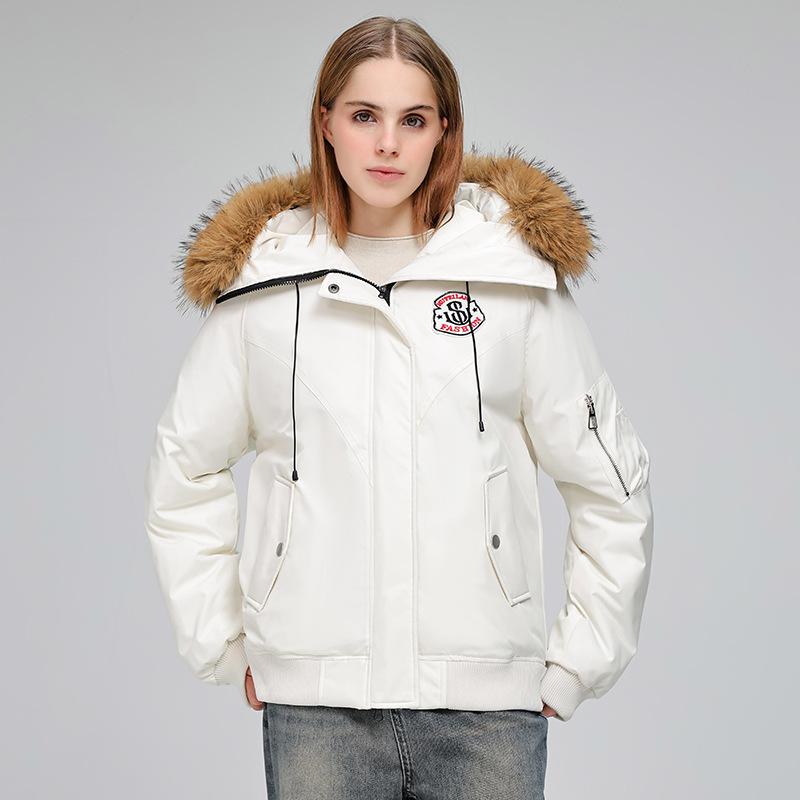Big fur collar Parker padded jacket women's winter new loose padded jacket thickened warm padded jacket