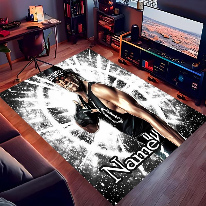 Custom personalization Hulk Hogan Print Area Rug - Soft, Washable Non-Slip Indoor Mat,Living Room,Home&Office Decorative Rug