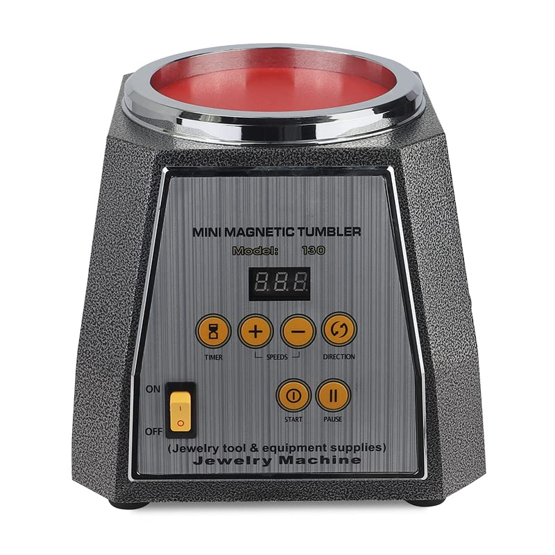 CNSTZBC Magnetic Barrel Polishing Changeable Barrel Polishing Magnetic Polishing 250W KT130 Rotary Tabletop Rust Jewelry Precious Precision Part