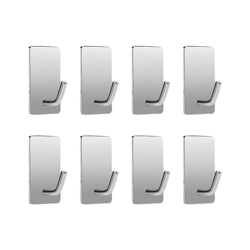 High Capacity Adhesive Holders for Bathroom Kitchen Rustproof Stainless Steel Wall Hangers Towel Organizers