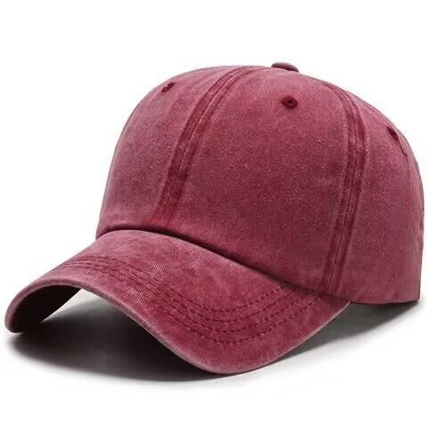 Vintage Washed Dad Cap - Soft Top Plain Cotton Baseball Hat for Men & Women Wholesale Distressed Snapback Fashion Streetwear