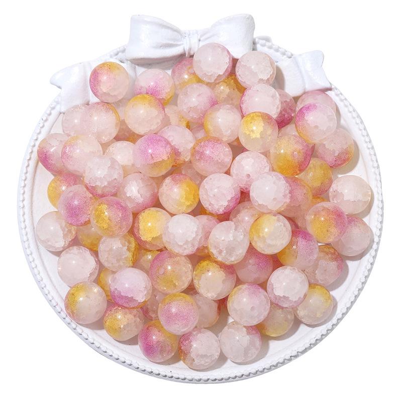 8/10mm Crackle Bicolor Glass Beads for DIY Jewelry