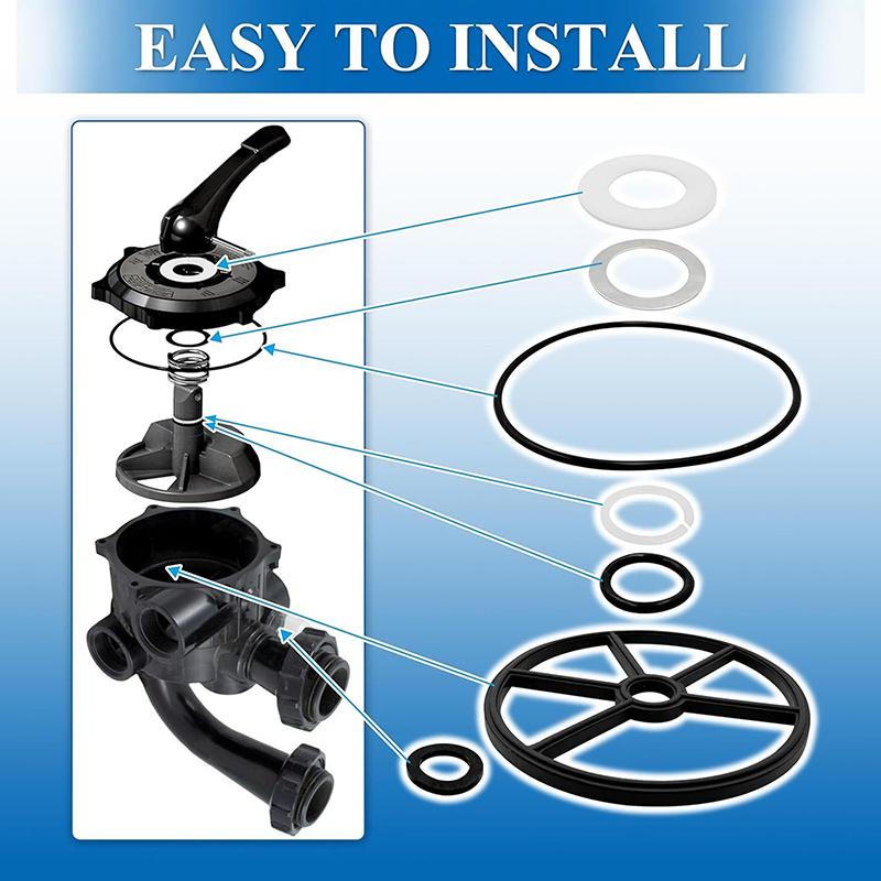 13,5 cm Ventilkryss Pakning Svømmebasseng Sandfilter Reservedeler Basseng Omdirigeringsventil 4 Gren Multipor Bassengfilterventil Pakning