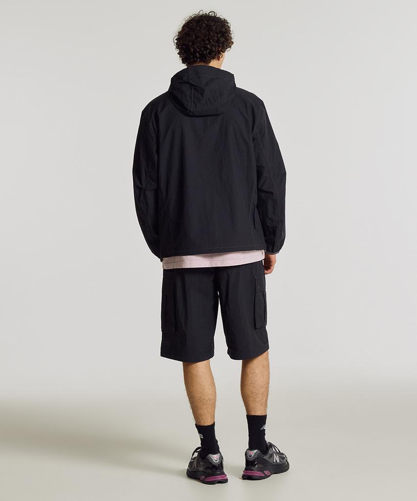Nyuballanseu Nbnvg21513 / Uni Frozen Cotton-Like Cargo Knee-Length Bermuda Shorts (Black)