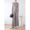Spring/Summer 2026 Miyake High-End Pleated Korean-Style Slimming High-Waisted Wide-Leg Pants