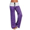 Pantalones Casuales Holgados de Talla Grande para Mujer con Cordón, Empalme, Pierna Ancha, Elásticos, para Yoga
