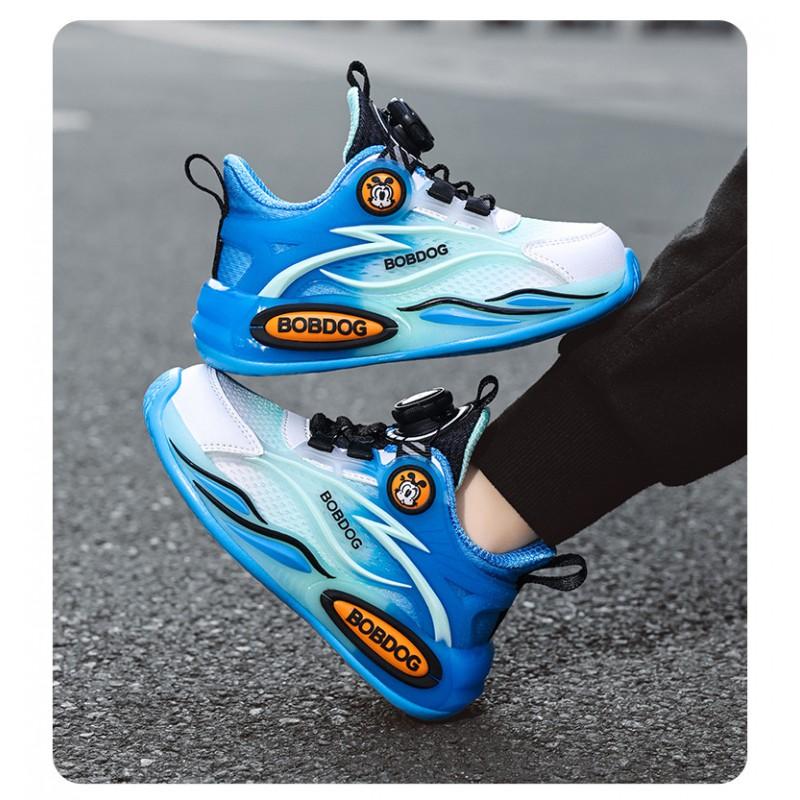 Bobdog Children's Shoes Boys's 2026 New Breathable Mesh Running Middle Older Sneakers