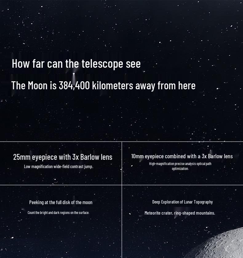 HABO F70400 HD Professional Stargazing Telescope - High Magnification Gift for Students