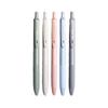 5pcs Durable Writing Gel Ink Pens Set Morandi White Transparent Barrel 0.5mm Ballpoint Black Ink