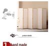 Solid Wood Japanese Folding Screen - Modern Lattice Design for Living Room, Office, or Entrance Hall