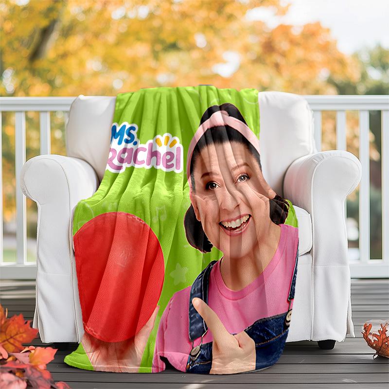 1pc Ms Rachel4 Theme Blanket - Digital Print, Polyester, Cozy for All Seasons, Perfect for Outdoor, Camping, and Travel