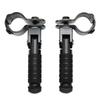 GZYF Motorcycle Highway Foot Pegs Foldable Footrest Pedals Black Universal for Motorcycle 30mm-32mm Tube Core Left and Right