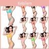 Bikini Womens Sexy Bandage Swimsuit Swimwear Bathing Suit Candy Solid Color