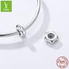 S925 Sterling Silver Star Bead Plated Platinum Fashion Beaded Bracelet Silicone Silver Jewelry Accessories