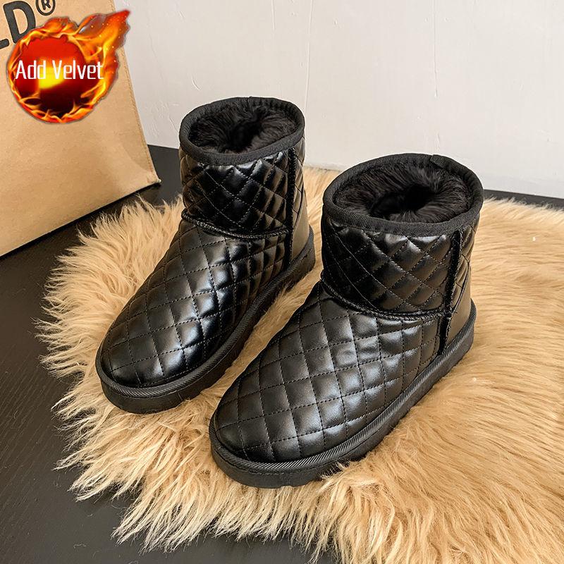 

Winter Waterproof Snow Boots for Women Fleece-lined Chunky Woman Shoes Hot Comfortable and Elegant Lamb Y2k Booties on Promotion 36