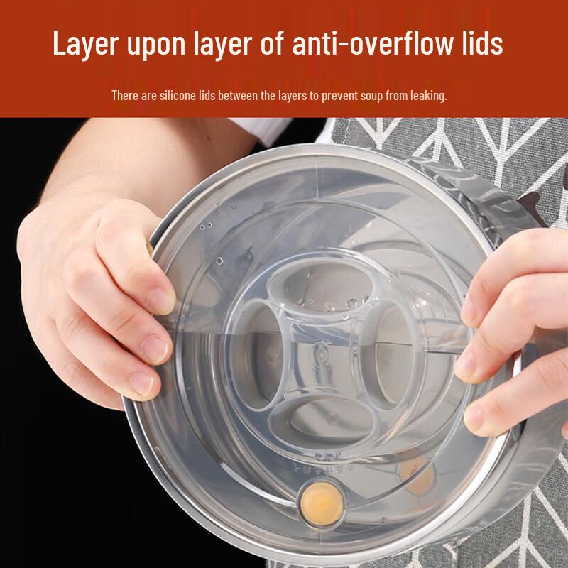 Heshiacheng 3-Layer 304 Stainless Steel Insulated Lunch Box