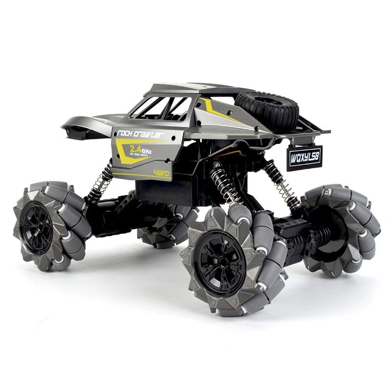 2.4G 4WD RC Stunt Car, Lateral Drift Climbing Off-Road Truck with Watch Remote & LED Light for Kids