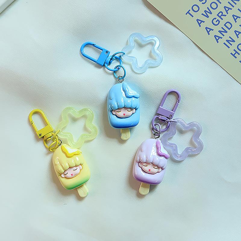 

Милый кулон с мороженым, брелок для девочек, студенческая сумка, кулон, забавный брелок для телефона, подарки, аксессуары