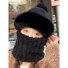 Plush Winter Hat Scarf: Warm Hooded Cycling Neck Warmer with Ear Protection