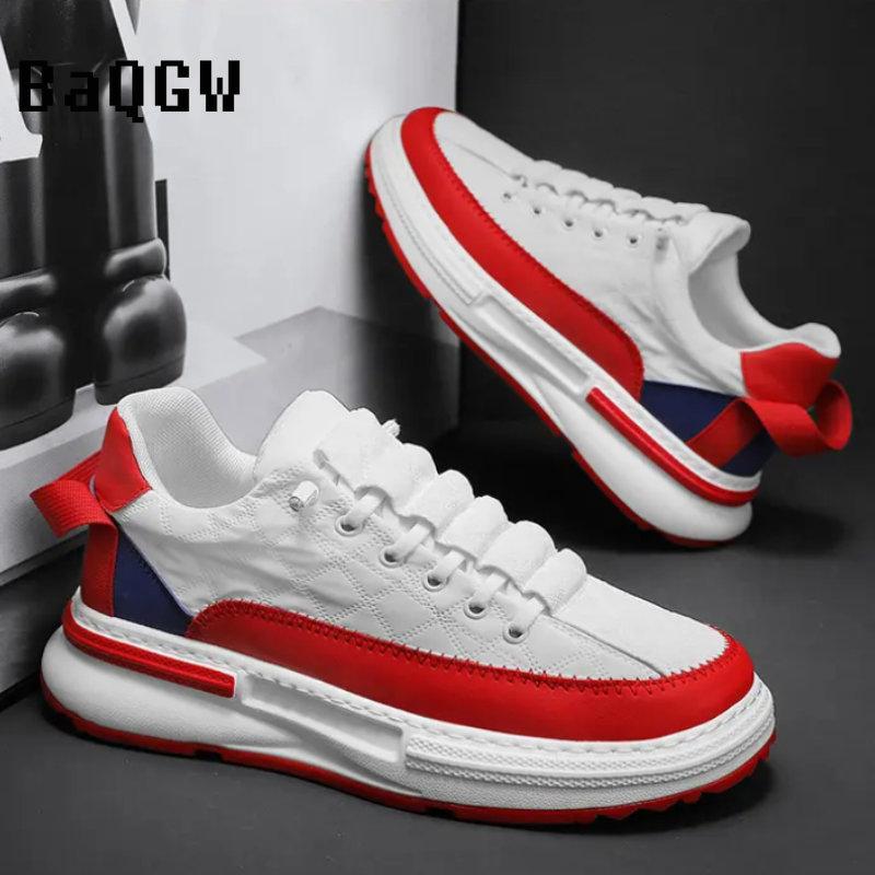 Mode Neue Herren Trendschuhe Lässige Sneaker Leder Bequem Mode Skateschuhe Student Sport Laufen Herren Slipper Rutschfest