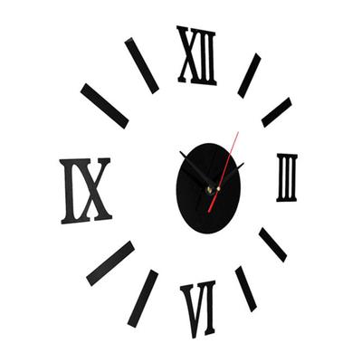 3D Acrylic Mirror Surface Roman Numerals Wall Clock Stickers Home DIY Decor