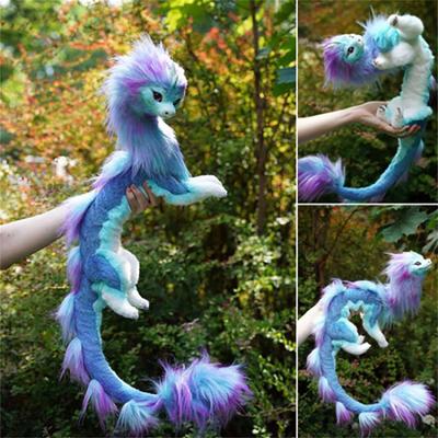 50cm Animal Dragon Plush Doll Blue Dragon Kids Toy Animal Doll For Children's Birthday Gifts Halloween Dolls