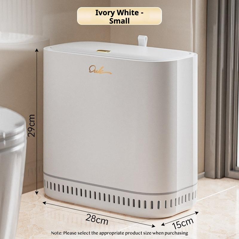 Slim Narrow Trash Can with Lid Press Open Bathroom Garbage Bin Sanitary Napkin Waste Basket Gap Storage for Toilet Kitchen Home