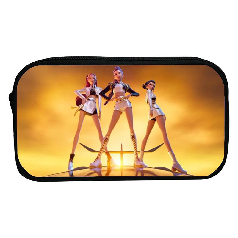 Kpop Łowcy Demonów Uczeń Piórnik Kreskówkowy Duża Pojemność Pudełko na Kredki Artykuły Papiernicze Torba do Przechowywania Kosmetyków dla Dziewczynki Prezenty