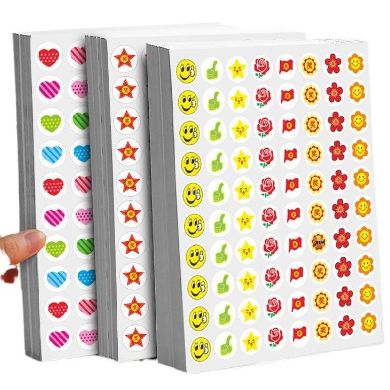Yellow Star Reward Stickers for Kids - Smiley Face for Self-Discipline & Praise In Elementary School