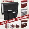 Sofa Armrest Organizer With 5 Pockets And Cup Holder Tray Couch Armchair Hanging Storage Bag For Tv Remote Control Cellphone