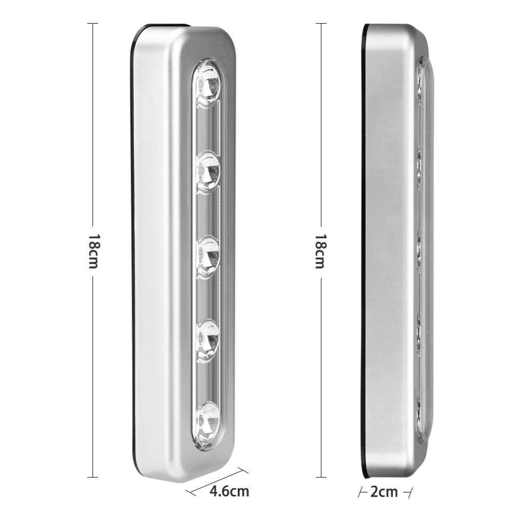 Mini Strip Light Battery-Powered Trip Press Light Kitchen and Bedroom Magnetic Wall Lamp  Indoor
