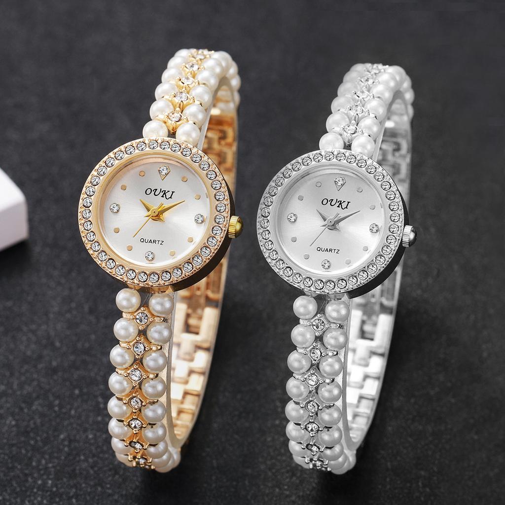 1PCs/2PCs set Fashion Women's Simple Light Luxury Small Dial Exquisite Niche High Beauty Quartz Bracelet Watch(Box Not Included)
