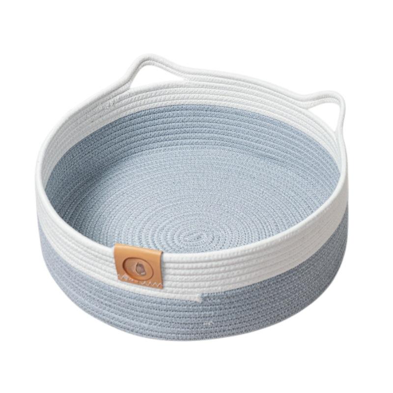 Cotton Rope Woven Cat Nest  Universal for All Seasons  Handwoven Cat Scratching Board Nest  Rattan Dog Nest  Washable