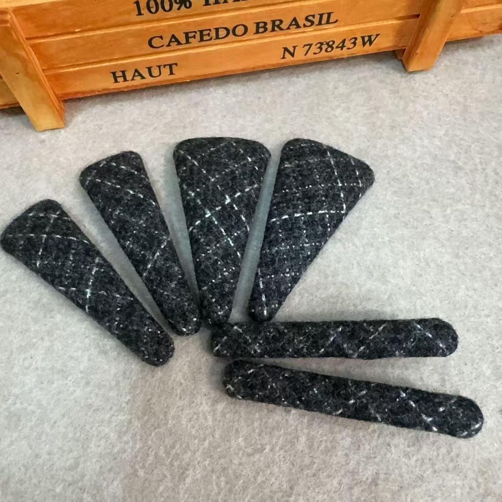 Korean Style Retro Twill Knit Hair Clip – Versatile Bangs & Flyaway BB Double Clip