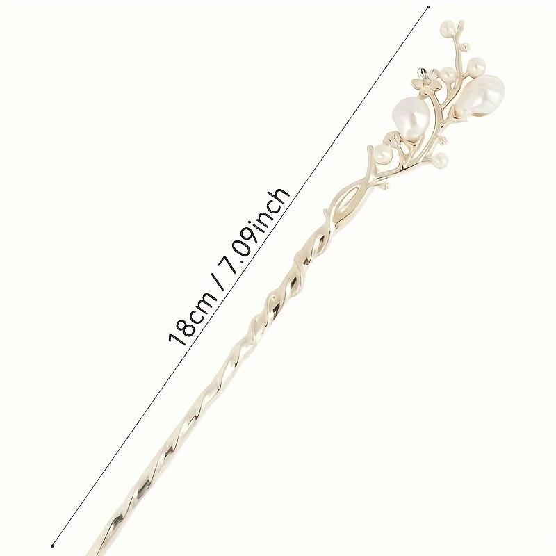 1pc Classic Chinese Hair Accessory Artificial Pearl Alloy Hair Needle for Girls Wear Daily Holidays Fashion Jewelry Hairpin