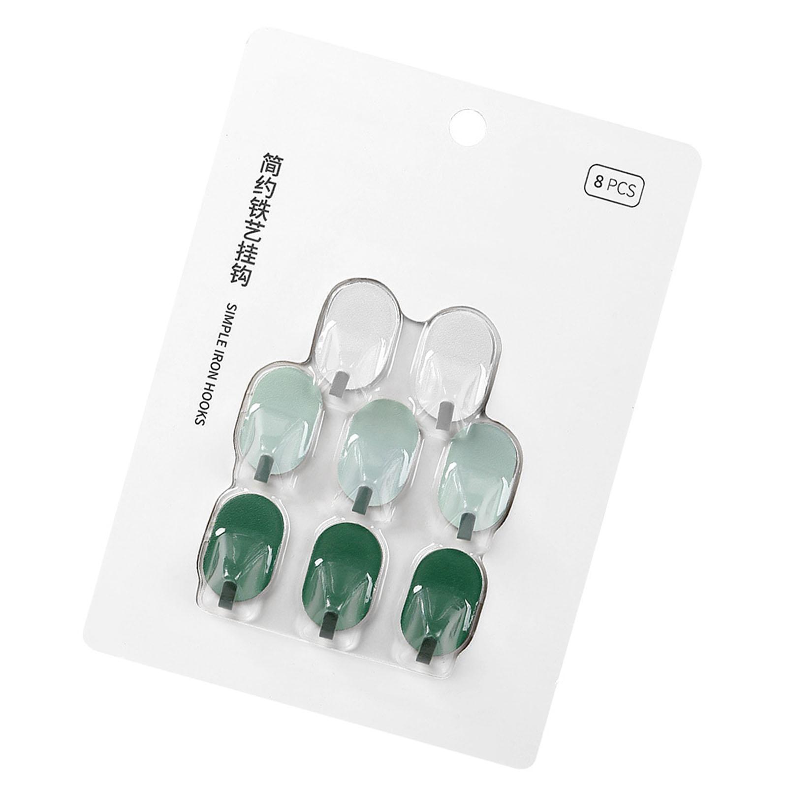 

8Pcs Adhesive Hooks Simple Modern Strong Durable Metal Safe Multifunction Coat Hook for Home Bathroom Office