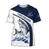 Men Fishing Graphic 3D Print Summer Tops Oversized Tee Shirts Short Sleeve Crewnack Fashion Casual Camisetas