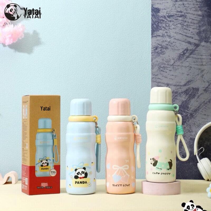 YATAI Kids  316 Stainless Steel Straw Insulated Water Bottle 600ml
