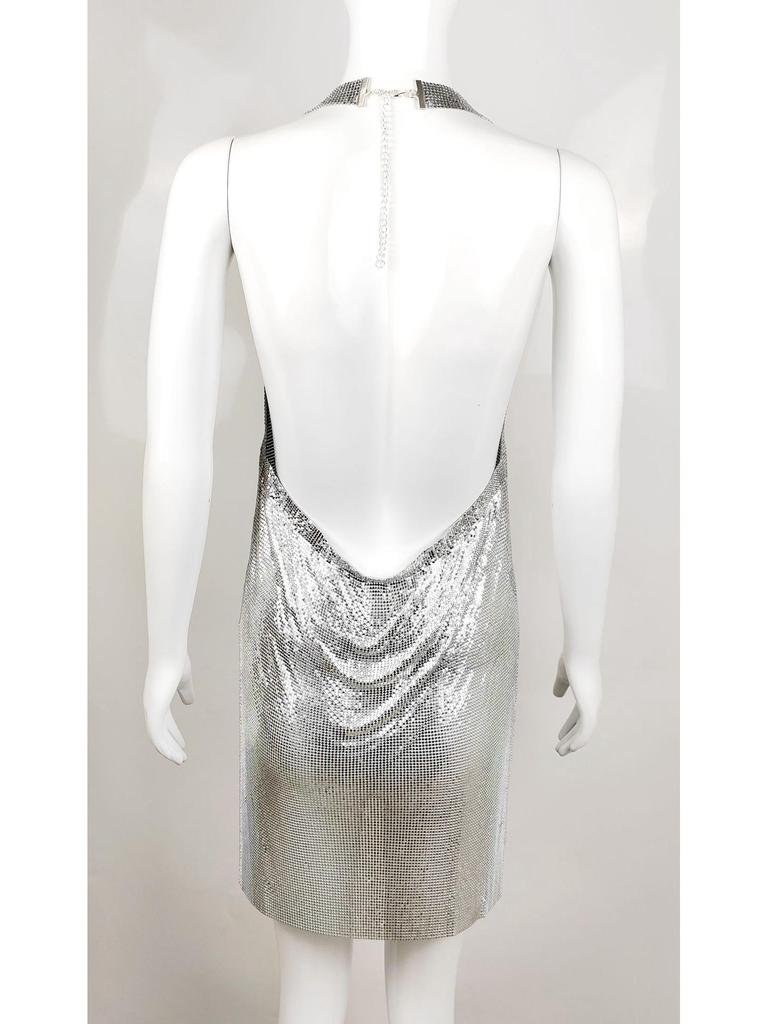 Cross-border European and American deep V slit suspender skirt with metal wire cloth sequin dress, perfect for nightclub and celebrity events.