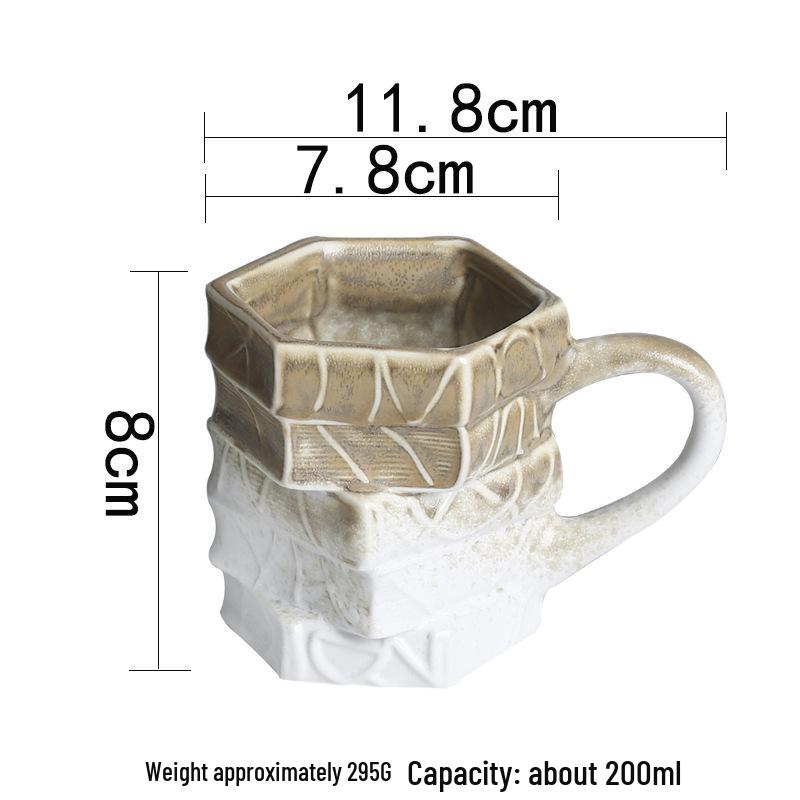 Stackable Ceramic Coffee Cup with Unique Shape 210ml