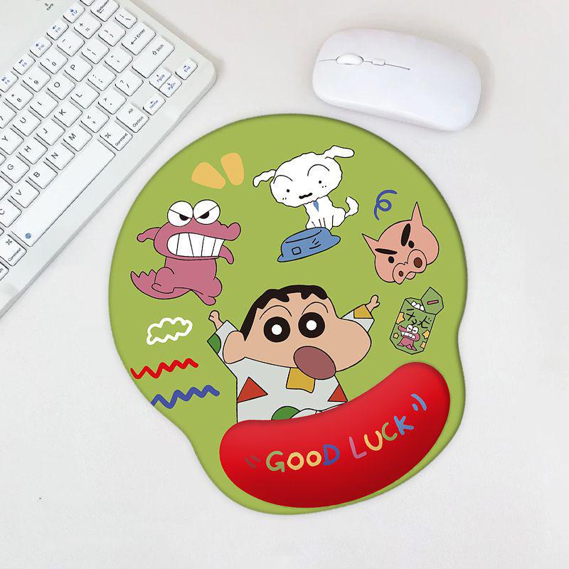 

Подушка-подставка под запястье с Динозавром Шин-чаном: Эргономичная поддержка мыши и клавиатуры для офиса