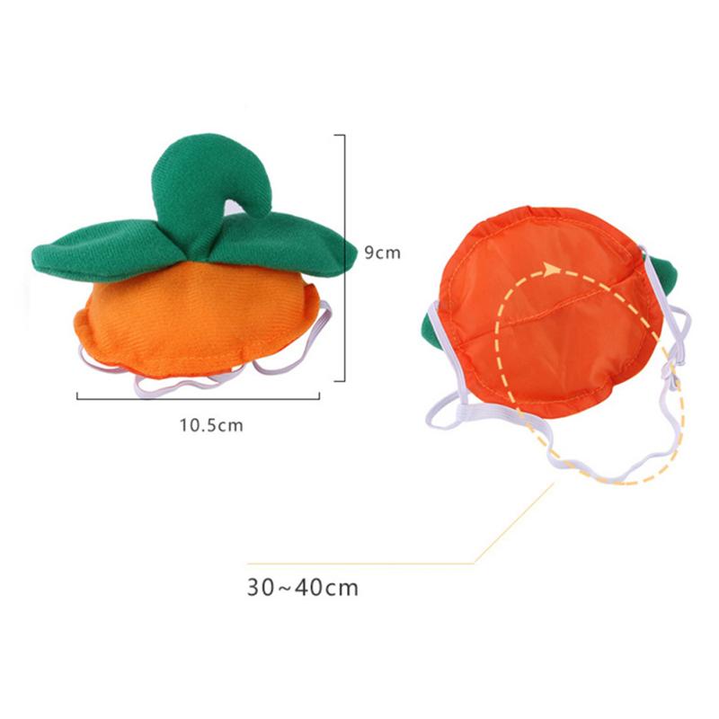 Pet Pumpkin Plush Cape Double Sided Drawstring Adjustable Cat Dog Funny Cute Halloween Costume Fancy